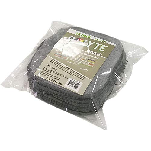 Polyte Premium Hypoallergenic Microfiber Fleece Makeup Remover And Facial Cleansing Cloth, 5 X 5 In, 10 Pack (Gray) #TOP3