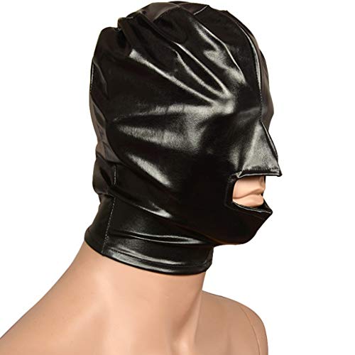 HWL Capucha de Goma con Boca Abierta, Sombrero Ropa Alternativa Divertida Vaqueros de Cuero Negros T-Shirt