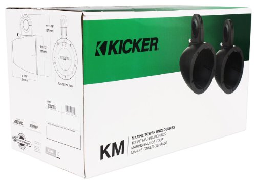 Image of Pair Kicker KMTES Marine Wakeboard Tower Enclosures for 6 inch and 6.5 inch Speakers
