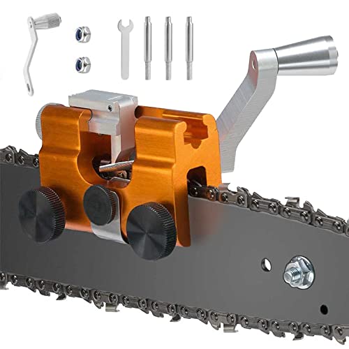 Affilatrice portatile per motosega a manovella, universale, per una manutenzione facile ed efficiente della catena