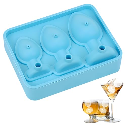 Blauer Eiswürfelform Silikon für Lustige Formen, Eiswürfelschale für Eiswürfel DIY Zubehör, Handgemachte Form für kreative Eiswürfel, für Bar-Cocktail, Whisky, Kaltgetränk