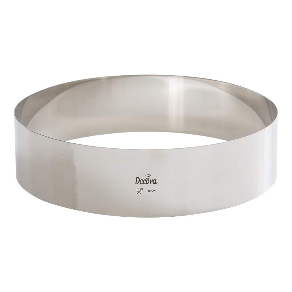 Decora 0063753 Cerchio Inox Ø 28 X H 6 Cm, Acciaio Inossidabile, Argento
