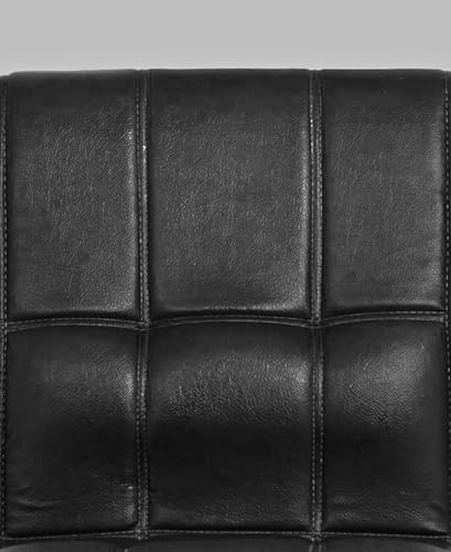 Image of Zidle Glance Visitor Dining Accent Chair for Home| Living Room| Dining Room| Leatherette Faux Leather with Cushion seat Back | Silver Coated mild Steel Frame (1, Black)