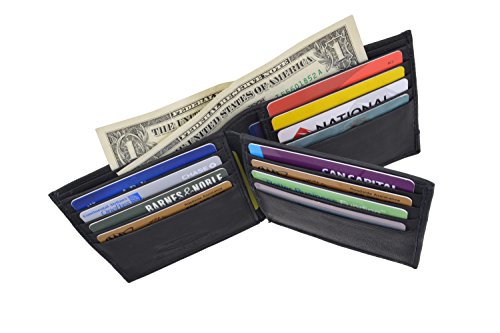 Camouflage RFID Blocking Soft Leather Men's Camo Multi-Card Compact Center Flip ID Card Holder Bifold Military Style Wallet4