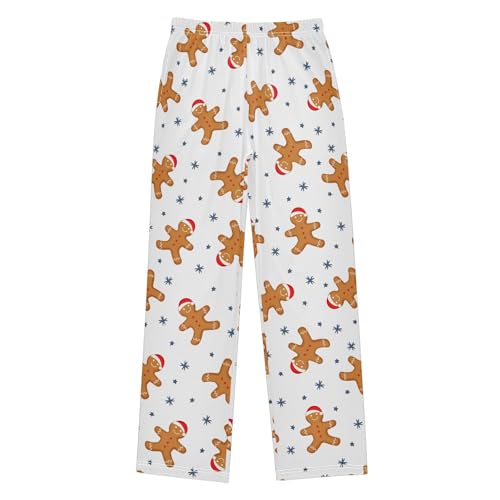 Boys' Pants Gingerbread Man Xmas Star Long Bottoms Jogger Pants Elastic Waist Trousers with Pockets S-XL