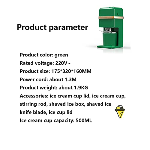 BANYANU Speiseeismaschine, Eismaschine Hause Kleine Automatische Smoothie Rasierte Eismaschine Kinder EIS Eismaschine – Bild 3