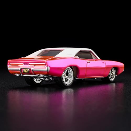 Hot Wheels 1969 Dodge Charger R/T Pink RLC miniatura 4