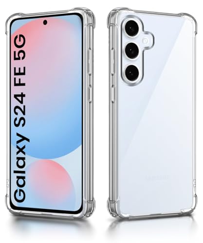 Image of WOW IMAGINE Clear Back Cover Case for Samsung Galaxy S24 FE 5G | Shockproof Soft TPU Case | Cushioned Edges for Ultimate Protection Back Cover Case - Transparent