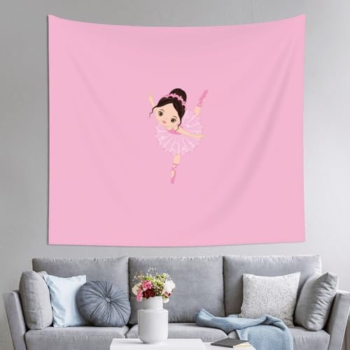 Tapisserie murale esthétique imprimée Little Ballerina 152 x 129 cm