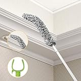Joypea-Microfiber Duster Extendable Washable Flexibility Detachable Microfiber Head With Attached Extension Pole(Up To 70 Inch) And Clothes Fork Duster For Cleaning House Office For Car (Grey)