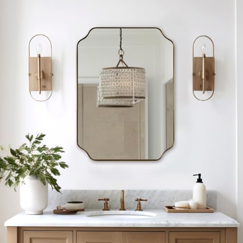 ANDY STAR Brushed Gold Mirror, 22