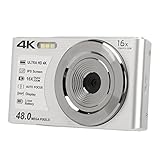 Fotocamera Digitale, 48MP 2.4 Pollici 1080P 8X Zoom Selfie Anti Shake Fotocamera Tascabile Portatile, con Cavo a Mano, per Adolescenti Stude …