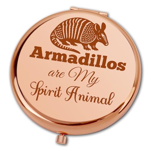 Armadillo gifts for women funny armadillo compact makeup mirror animal lover gift armadillo themed gift christmas birthday gifts for wildlife lover