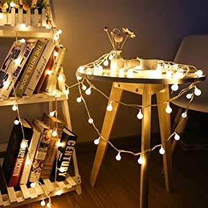 Lexton 3M 20 LED Fairy String Lights Battery Operated in Small Size Ball-Shaped LED String Lights for Decoration (Warm White)