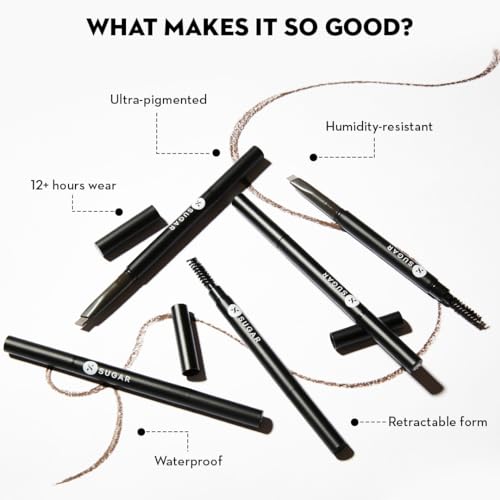 SUGAR Cosmetics Arch Arrival Brow Definer | Brow Pencil with Spoolie | Lasts Upto 12hrs | Pigmented Eyebrow Pencil | Long Lasting & Natural Finish | 3.5gm - 04 Felix Onyx - Image 3