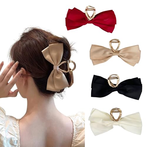 4 PCS Pinzas para cabello con diseño de lazo | Clips para el cabello miniatura 1