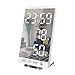 Sveglia Digitale da Comodino con Temperatura, 7''Grande Schermo Specchio LED, Orologio Digitale Specchio con 4 Livelli Luminosità, Funzione Snooze, Controllo Vocale, Sistema 12/24 Ore, USB Ricaricare