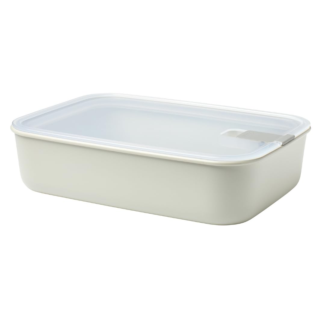 Mepal – Food container EasyClip – Food containers with lids - Clip closure - Suitable for the microwave, steam oven, refrigerator & freezer - Airtight & leakproof - 2250 ml - Nordic white