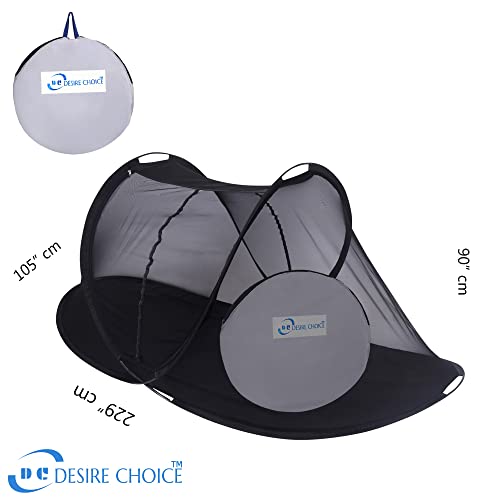 Image of Mosquito NET for Single Bed, Strong net, High Durability, Foldable, Corrosion Resistant, Lightweight,Polyester Material- Black