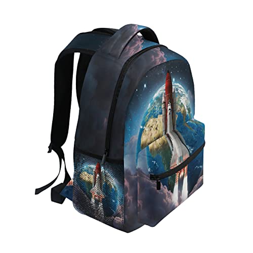 Kcldeci Space Shuttle Laptop Backpack Student Backpacks School Bag Bookbag Travel Daypack Shoulder Bag Fits 14inch Laptop2