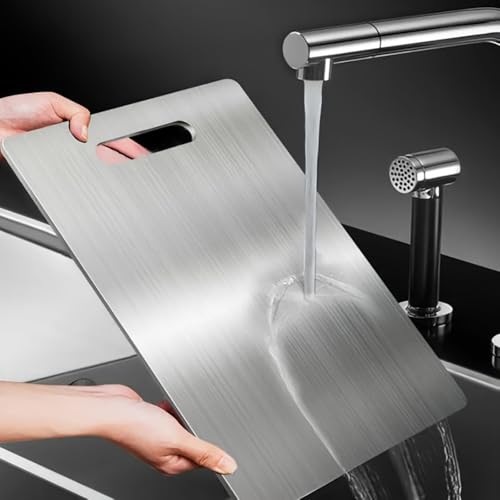 Tabla de cortar doble faz acero inoxidable miniatura 1