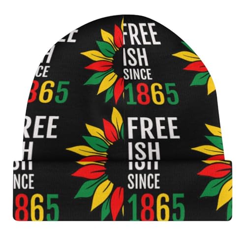Juneteenth Freedom Day 1865 Kids Beanie Hat for for Girls Boys Children Cap Winter Knitted Chemo Cancer Headwear Accessories Gifts Decoration Black4