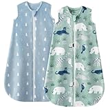 Yoofoss Baby Sleep Sack 6-12 Months, 1.5 Tog Sleep Sack, Fleece Baby Wearable Blanket with 2-Way Zipper, Infant Sleeping Sack, Soft Warm Lightweight(Small)