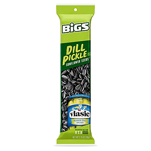 Bigs Vlasic Dill Pickle Sunflower Seeds, Keto Friendly Snack, Low Carb Lifestyle, 2.75 Oz Bag #TOP13