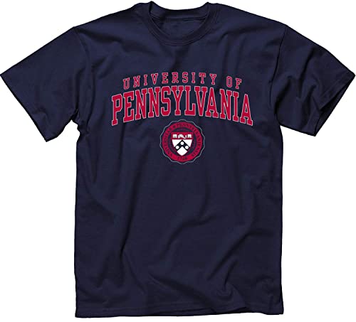 Ivysport University of Pennsylvania T-Shirt, Crest, Navy, Large