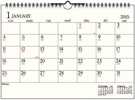 Amazon エトランジェ 15年壁掛けカレンダー Clg 01 日曜始まり アイボリー 手帳 カレンダー 文房具 オフィス用品