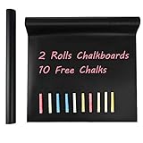 【10 kostenlose Kreiden】 Das Paket enthält 10 Kreiden (farbig und weiß). Einfache Reinigung. Reinigen Sie die Tafel einfach mit einem feuchten Tuch, die Tafel wird wie neu sauber.