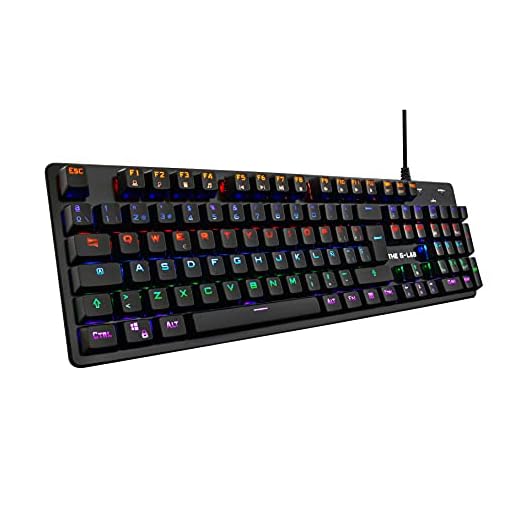 The G-Lab Keyz Carbon V3 Teclado Mecánico Gaming de Alta Precisión - Interruptores Azules, TGB, Total Anti-Ghosting – Compatible para PC/PS4/PS5/Xbox One/Xbox Series X Nuevo 2023