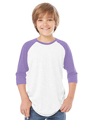 Image of Hat and Beyond Kids Raglan Jersey Child Toddler Youth Uniforms 3 /4 Sleeves T Shirts