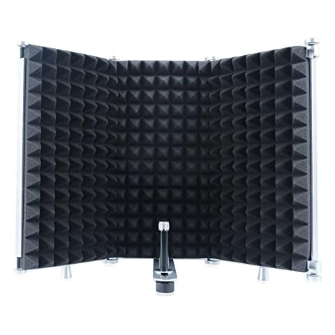 Tlingt Support Microphone Isolation Shield, Microphone Isolation Panel with High Density Absorbing Foam for Filter Vocal-3 Panels, All-in-one Piece Design Cover