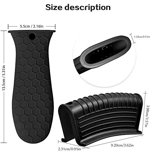 8 Pack Cast Iron Handle Cover, Silicone Hot Handle Holder, Assist Handle Holder, Non-Slip Pot Holder Sleeve, Pot Handle Covers Heat Resistant Potholder Cookware Silicone Cast Iron Handle Cover #TOP5