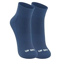 Meia Performance Esportiva Cano Médio Up Dry Anti Bolha Anatômica Academia Caminhada Corrida Bike (BR, Numérico, 39, 44, Regular, Regular, Azul Marinho)