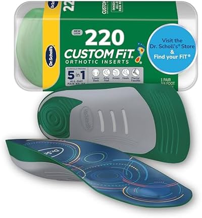 Dr. Scholl’s Custom Fit Orthotics 3/4 Length Arch Support Shoe In...