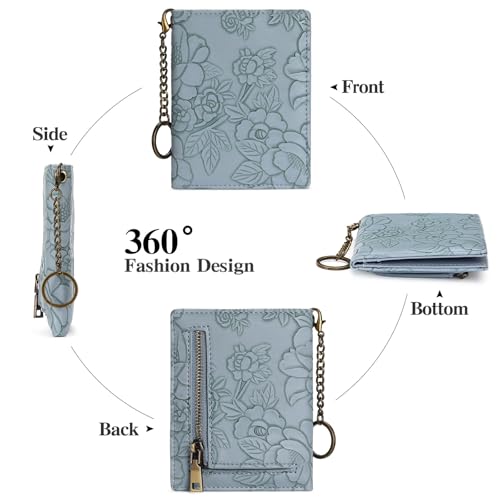 Image of FALAN MULE Small Wallets Woman Slim RFID Blocking Mini Credit Card Holder