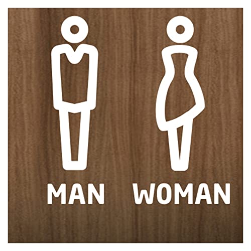 Conjunto de figuras de decoración de letreros de baño para hombres y mujeres de acrílico, letrero de baño moderno, letreros de puerta de baño, letreros de WC de baño para negocios, señalización de ba