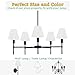 6 Pack Off White Linen Fabric Lamp Shades for PL2306/5, Perfect Fit for 6-Light Chandelier Pendant Light, Clip On Bulb E12 Socket, Just Lampshades No Light Fixture(Mini Size, 3.0x6.0x5.0inch)