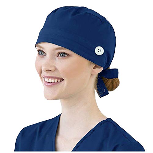 Preisvergleich Produktbild SHE.White Damen Herren Kopftuch Verstellbar Beanie Mütze Baumwolle Schweißabsorbierende Bandana Cap Anti-Staub Chefkoch Kosmetikerin Arbeitskappe Weiche Staubkappe für Lange und Kurze Haare