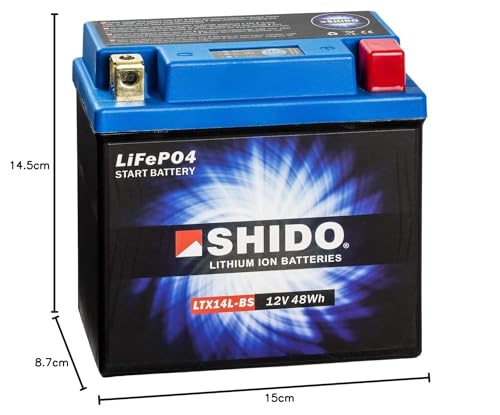 SHIDO LTX14L-BS LION -S- Batterie Lithium, Ion Blau (Preis inkl. EUR 7,50 Pfand)