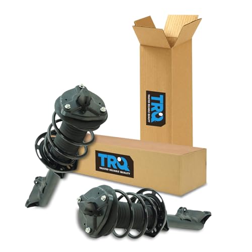 Image of TRQ Front Driver and Passenger Side Strut and Spring Assembly Set | For 08-11 Mercedes-Benz C300 Sport RWD 12-13 C250 Sport RWD 08-14 C350