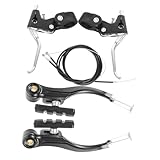 DECOMELODY Frenos para Bicicleta de Montaña Pastillas Compatibles Mayoría de Bicicletas Palanca y Cable Resistentes Diseño Ligero y Silencioso para Uso Seguro