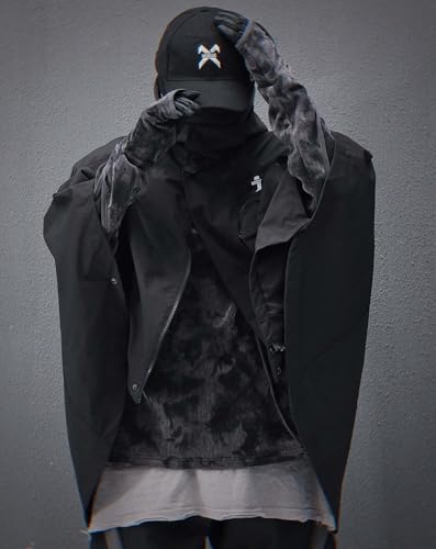 Niepce Inc Japanese Techwear Hooded Cape Jacket for Men3