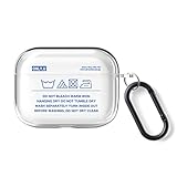 Airpods pro3 対応 ケース ランドリー タグ 洗濯タグ デザイン クリア 透明 エアーポッズ プロ カバー