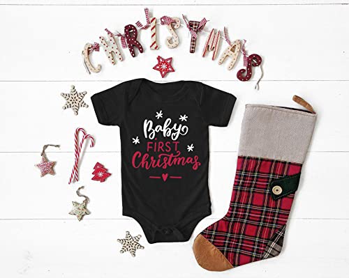 Personalized First Christmas Shirt - Family Matching T-Shirts, Baby's First Christmas Tee, Santa Holiday3