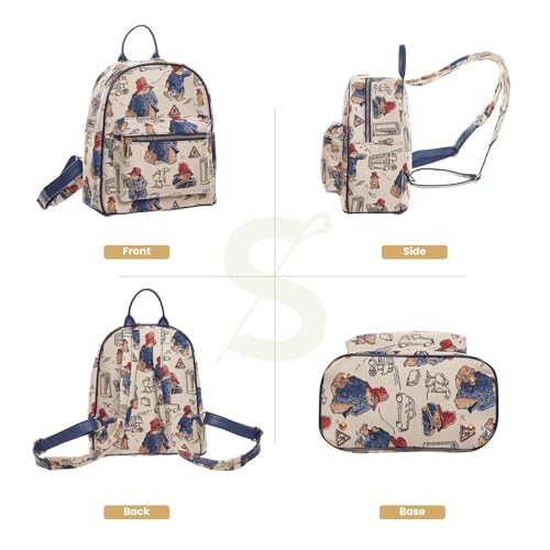 Signare Tapestry Women Backpack Rucksack Casual Daypack With Paddington Bear Design (DAPK-PADD)2