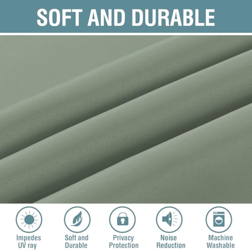 Image of H.VERSAILTEX Blackout Patio Curtains 100 x 108 Inches for Sliding Door Extral Wide Blackout Curtain Panels Thermal Insulated Room Divider - Grommet Top, 9' Tall by 8.5' Wide - Cyan