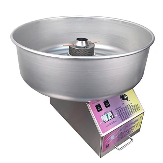 Spin Magic 5 Cotton Candy Machine with Metal Bowl for Professional Concessionaires Requiring Commercial Quality & Construction
